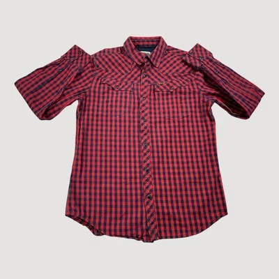 Camisa G-Star Sastre Para Hombres M Roja Azul Cuadros Perla A Presión Yugo Vaquero Moto Urbana Foto 1 de 4