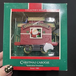 Christmas Caboose Santa train ornament 1989 vintage holiday keepsake bear - Picture 1 of 8