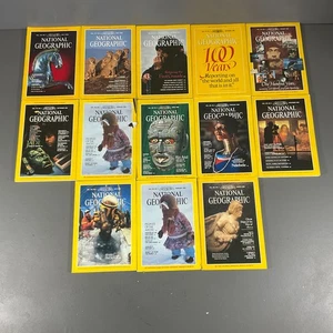 Lot Of 13 National Geographic 1980's Magazines Vintage Paperback Various Months - Picture 1 of 24
