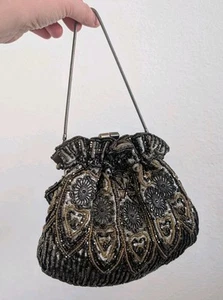 Vintage Art Deco Abendtasche mit Perlen und filigranen Details TOP - Bild 1 von 13