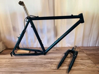 Vintage 90s Giant Cadex 19 Frameset & Rock Shox Mag 20 Fork Teal Custom Paint - Image 1 of 4