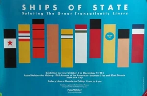 Ocean Liner Museum Poster for 1994 "Ships of State" Exhibit - Very Good - Picture 1 of 1