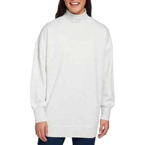 DSG Womens Mock Neck Fleece Tunic Sweatshirt Light Heather Gray - size; XXL - Picture 1 of 3