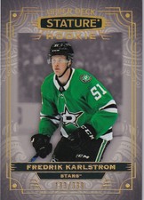 2022/23 UPPER DECK STATURE BASE CARD ROOKIE FREDRIK KARLSTROM 183/399