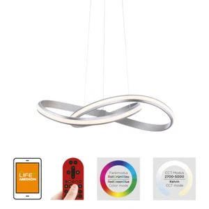 LED Pendellampe smarthome Welle dimmbar Fernbedienung RGB + warmweiß kaltweiß - Bild 1 von 10