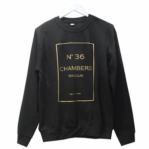 Sudadera Real Fact Dorada sobre Negro 36 Cámaras Cuello Redondo Vintage Hip Hop - Imagen 1 de 2