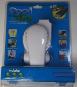 Cool On The Go - Personal Hands Free Cool Air Device Clip On Fan - BRAND NEW - Picture 1 of 11