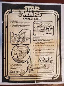 X-wing Fighter Instructions Manual ORIGINAL Kenner 1977 Star Wars - Picture 1 of 2