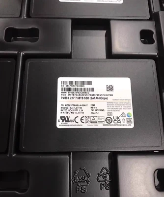 Original Samsung PM893 7.68TB SSD SATA III TLC 2.5" 6Gb/s 7mm MZ7L37T6HBLA-00A07 - Image 1 of 2