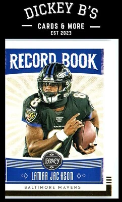 2020 Panini Legacy Record Book #RB-LJ Lamar Jackson Baltimore Ravens - Image 1 of 2