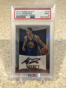 2012 Panini Select Klay Thompson RC Rookie Autographs PRIZM /149 #170 PSA 9