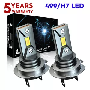 LED Headlight Bulbs High/Low Beam H7 For 2008-2017 Mercedes-Benz C300 White - Picture 1 of 16