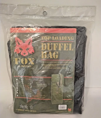 Bolso de Lona Fox Cargo HD Carga Superior Combate Especificaciones Construido 21x36 Negro Foto 1 de 4