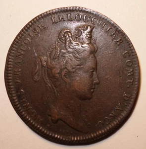 Jeton aux armes d'Agnès Françoise Le Louchier comtesse d'Arco Italie, 1699, Rare - Picture 1 of 2