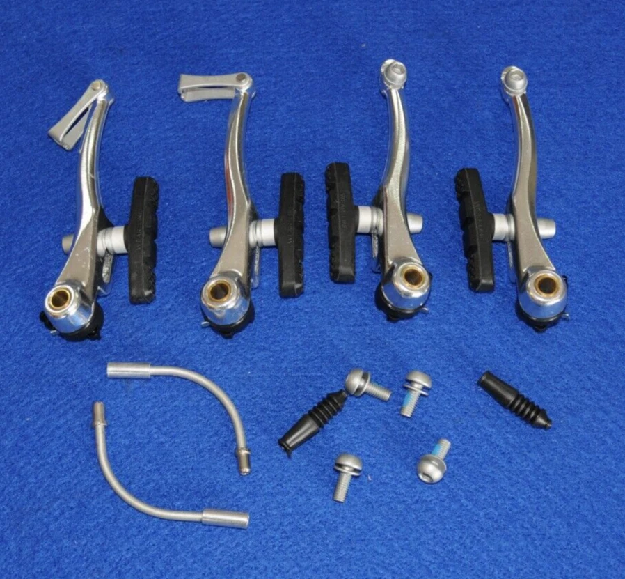 1 Set Promax Fahrrad V-Brake Bremskörper Bremsen silber Felgenbremse #73