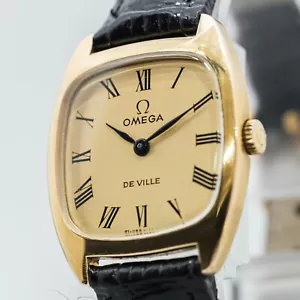 **NEAR MINT** Vintage OMEGA De Ville Cal.625 Hand Winding Gold Roman Dial Ladies - Picture 1 of 17