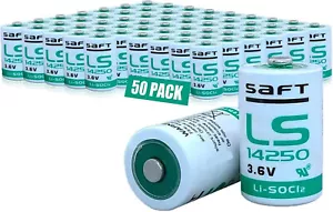 50 x Brand New Genuine SAFT LS14250 LS 14250 1/2AA 3.6v Lithium Batteries - Picture 1 of 1