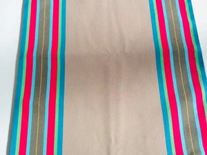 Deckchair Canvas, Esme, Taupe & Raspberry Stripes, Heavy Duty, 1.5 Meter Length - Picture 1 of 3