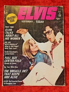 ELVIS YESTERDAY . . . TODAY MAGAZINE Incl Pin-Up 1975 Vintage Lisa Marie - Picture 1 of 8
