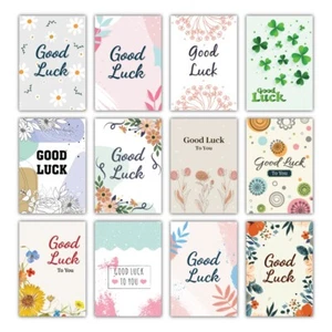 Pack 12 24 Good Luck Cards Folding Style Multi Pack A6 Size with Envelopes - Picture 1 of 26