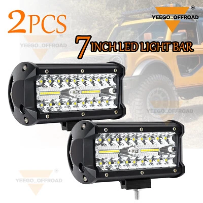 Vainas de trabajo LED de 7 pulgadas 1200 W barra de luz punto camión todoterreno 4x4 conducción luz antiniebla 6"" Foto 1 de 4