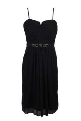 Adrianna Papell Black Embellished Strapless Ruched Dress 16 - Image 1 of 3