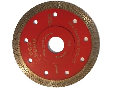 115mm Red Diamond mesh blade for porcelain tiles 1.6mm for  long life - Image 1 of 2