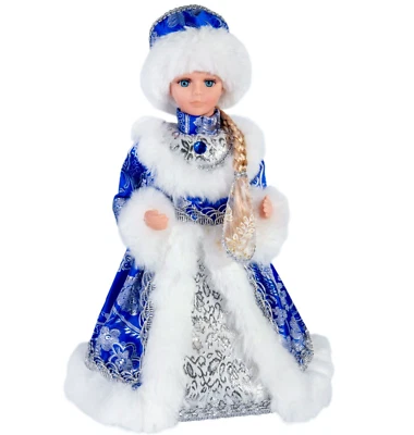 Muñeca musical coleccionable Snow Maiden de 16" estatuilla rusa de Navidad Snegurochka Foto 1 de 4