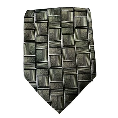 Corbata Pierre Cardin Hombre Cuello Seda Verde Oliva Geométrica 56 Foto 1 de 4