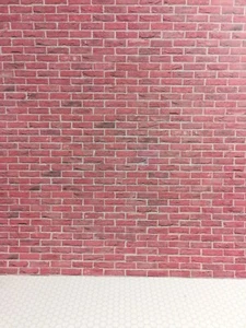 Dollhouse Miniature Red Brick Textured Embossed Paper 1:12 Scale - Picture 1 of 2