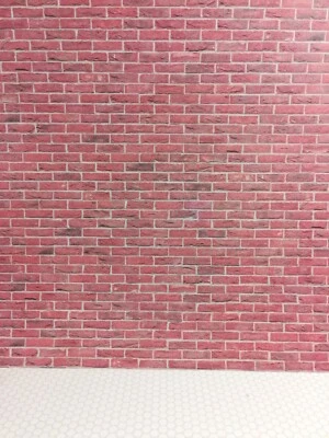 Dollhouse Miniature Red Brick Textured Embossed Paper 1:12 Scale - Image 1 of 2