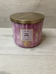 Bath and Body Works TEA ROSE 3-Wick Candle 14.5 oz * NEW * - Picture 1 of 3