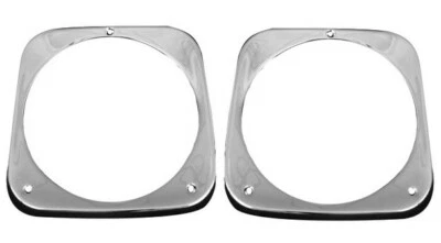 Juego de biseles de luces de cabeza de camioneta Chevy 64-66 izquierda y derecha Foto 1 de 4