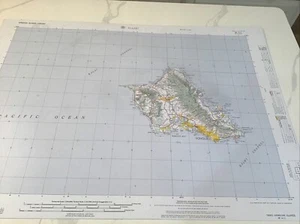 Vintage Oahu Countour Map By US Army 28”x 20.5” Molded 1962 Stunning Hawaii - Picture 1 of 10