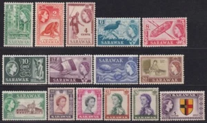 F-EX54244 SARAWAK 1955-57 COMPLETE SET MH. - Picture 1 of 1