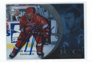 Geoff Sanderson Signed 1997/98 Upper Deck Ice Card #8
