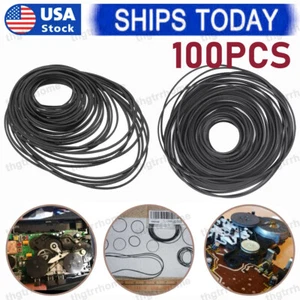 100PCS Square Rubber Drive Belt For Cassette Player Recorder Repair Replacement - Picture 1 of 9