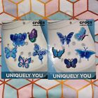 Crocs Handmade Jibbitz 10pc Diamond Glitter Butterfly Resin Set 12 Blue Saphire