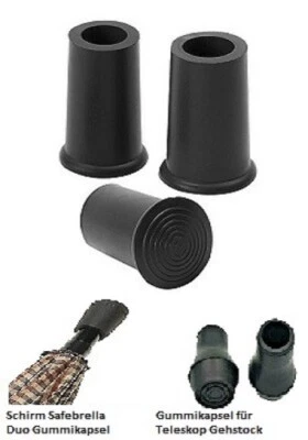 Stockkapsel Stockschirm Gehstockgummi Gehstock Wanderstock Gummipuffer 8-22mm - Bild 1 von 3