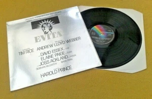 " EVITA " SUPERB UK MEGA RARE ORIGINAL SILVER SLEEVED '78 LONDON CAST - Picture 1 of 12