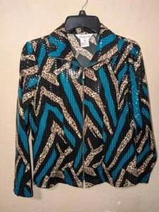 Exclusively Misook Zip Front Jacket XS Petite - Picture 1 of 3