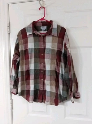 Camisa con botones Great Northwest Clothing Co a cuadros azteca manga larga para hombre 1X  Foto 1 de 4