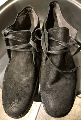 Bota Chukka Masculina John Varvatos Portland Preta Couro Antiquado Tamanho 10.5 - Imagem 1 de 4