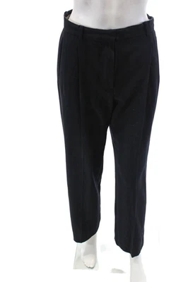 Pantalón Armani Collezioni Mujer Lana Plisado Pierna Recta Negro Talla 40/4 Foto 1 de 4