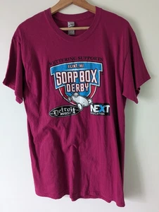 vintage 90s FLINT MICHIGAN SOAP BOX DERBY RACE T-Shirt M car - Picture 1 of 2