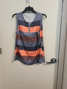 Unknown Brand Women's Multi-Color Sleeveless Top Size XL Pre-Owned Summer Casual - Picture 1 of 7