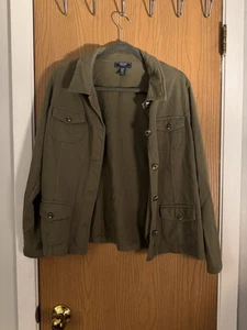 Chaps Denim Womans XL Desert Explorer Lightweight Olive Green Jacket - Picture 1 of 7