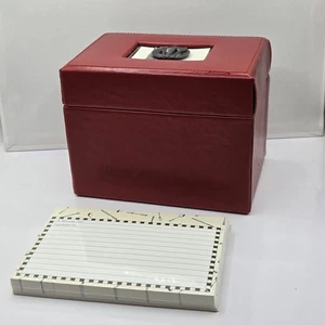 Bon Apetite Recipe File Red Box  W Designed Cards & 12 Separators  C.R. Gibson - Picture 1 of 20
