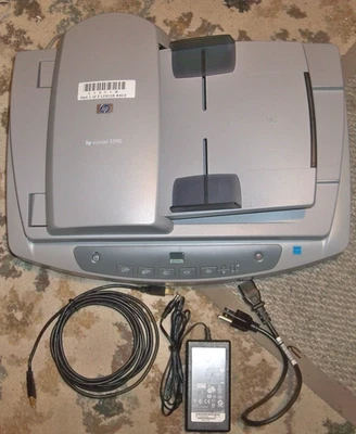 HP Scanjet 5590 Digital Flatbed USB Scanner + ADF + Cable + Power Adapter TESTED - Image 1 of 4