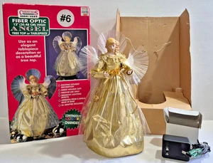 Bien cuidado de colección con caja de fibra óptica ángel 12" árbol de Navidad ¡Funciona! ¡VER VIDEO! - Imagen 1 de 15